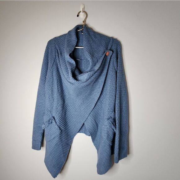 Matilda Jane women's Envision This Wrap Sweater Blue Size Large - Picture 1 of 9